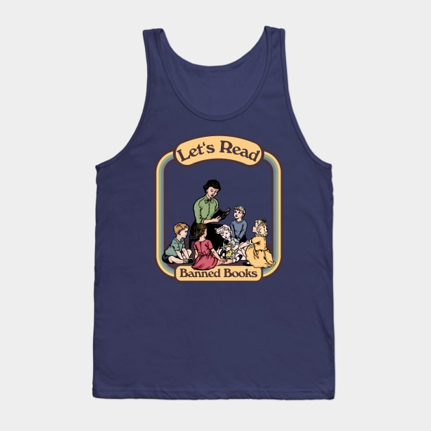 Let's Read Banned Books Tank Top by Slightly Unhinged